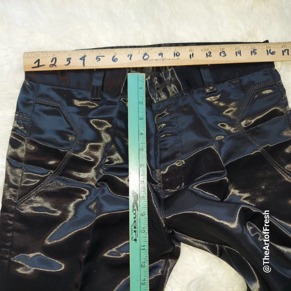 Mens 2pc Modern Fit Suit Shiny Wet  Black (Unisex) - Picture 8 of 14